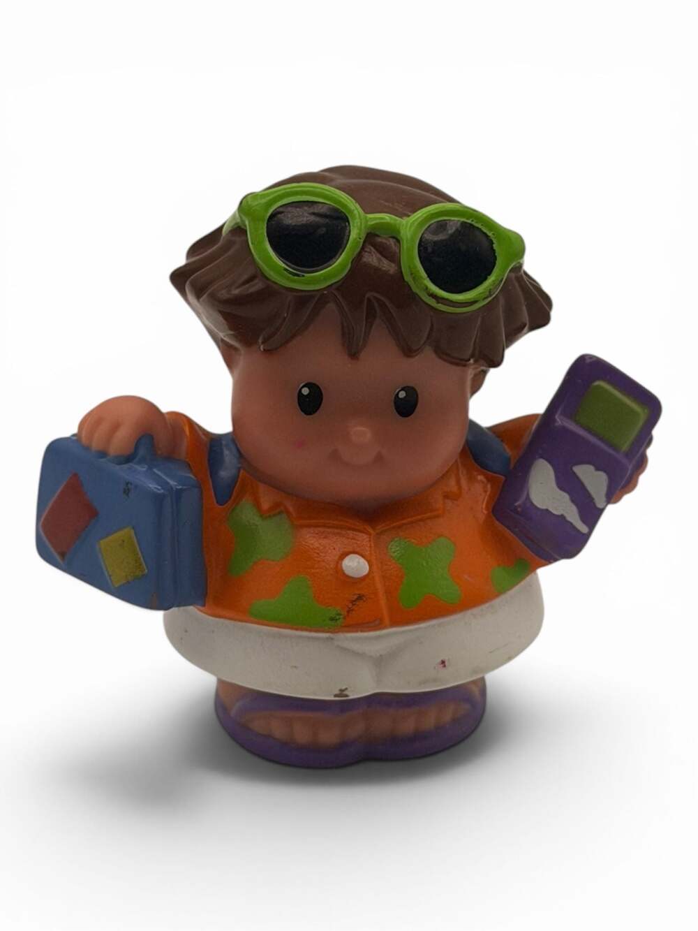 Fisher Price Little People Tourist Roberto Boy 2" Suitcase Phone Sunglass 2005